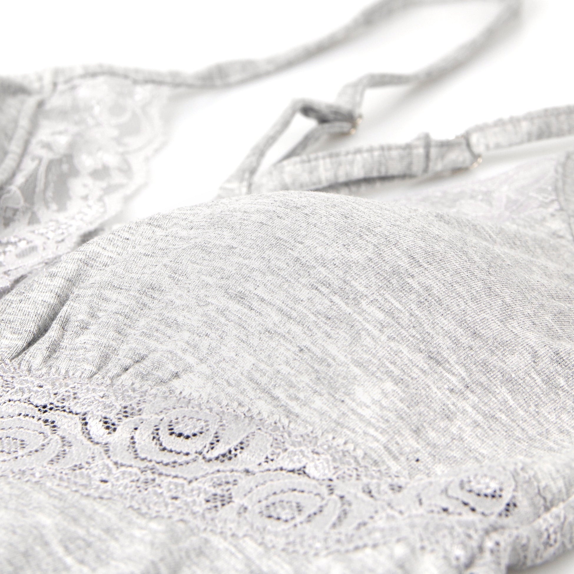 NURO Deep V-Neck Lace Babydoll Nightgown