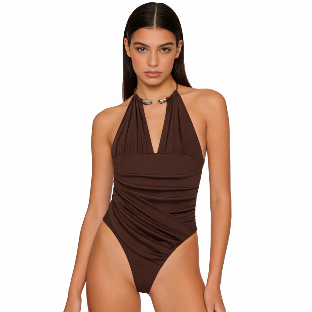 Women's Sexy Halter Backless Bodysuit