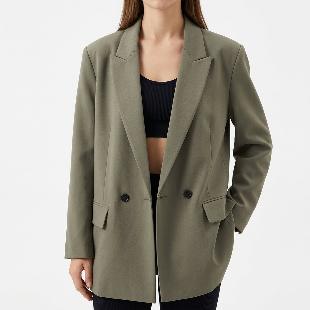 Women's Open Front Lapel Blazer for Office or Going Out
