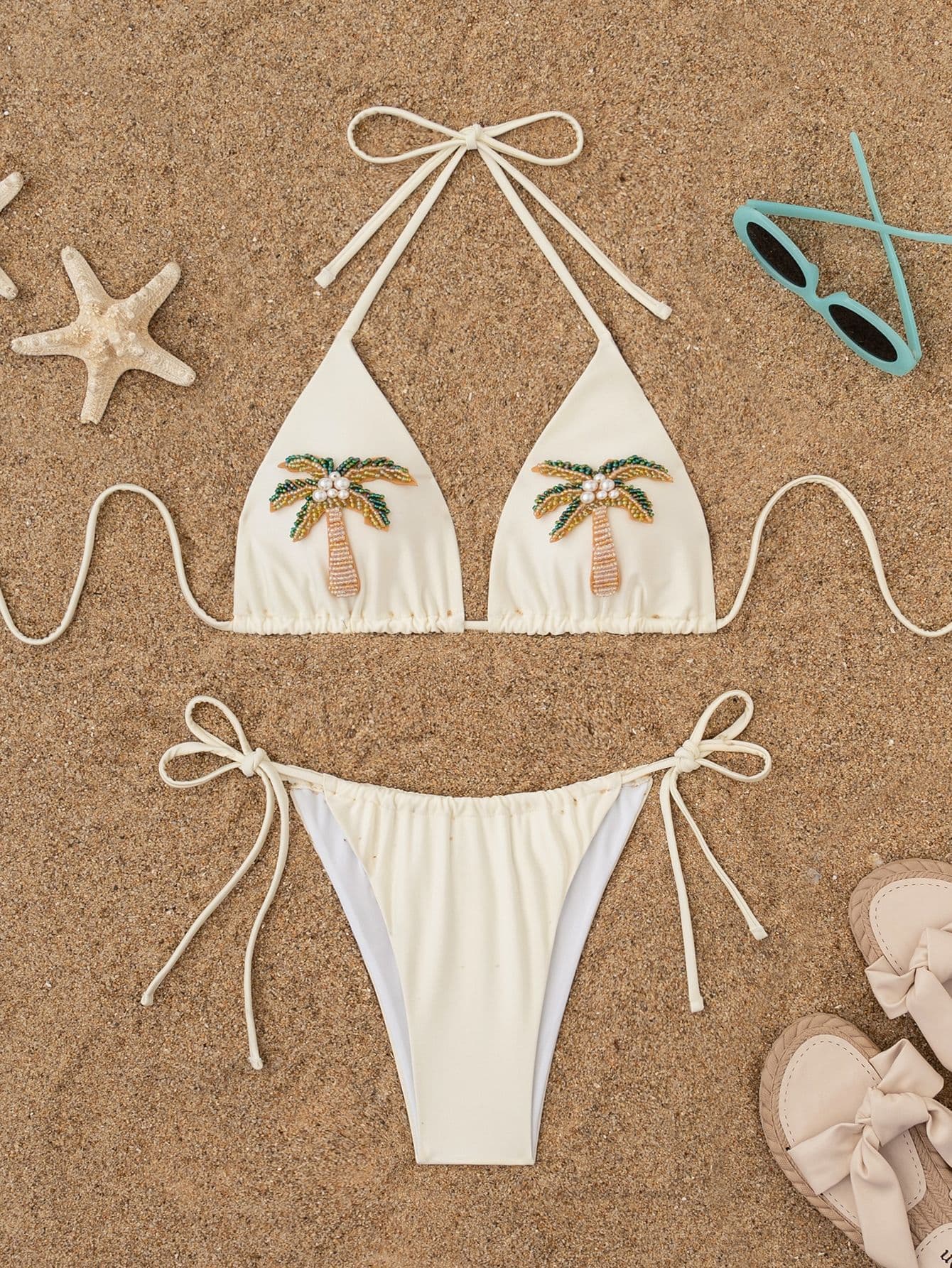 NURO Beaded Jewelry Swimsuit Set