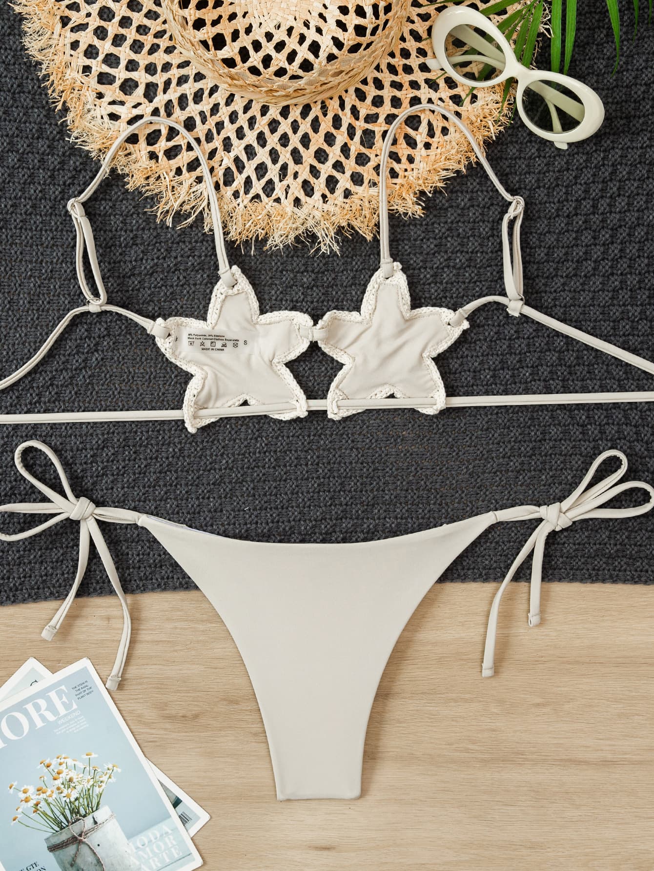 NURO Braided hollow five-pointed star bikini
