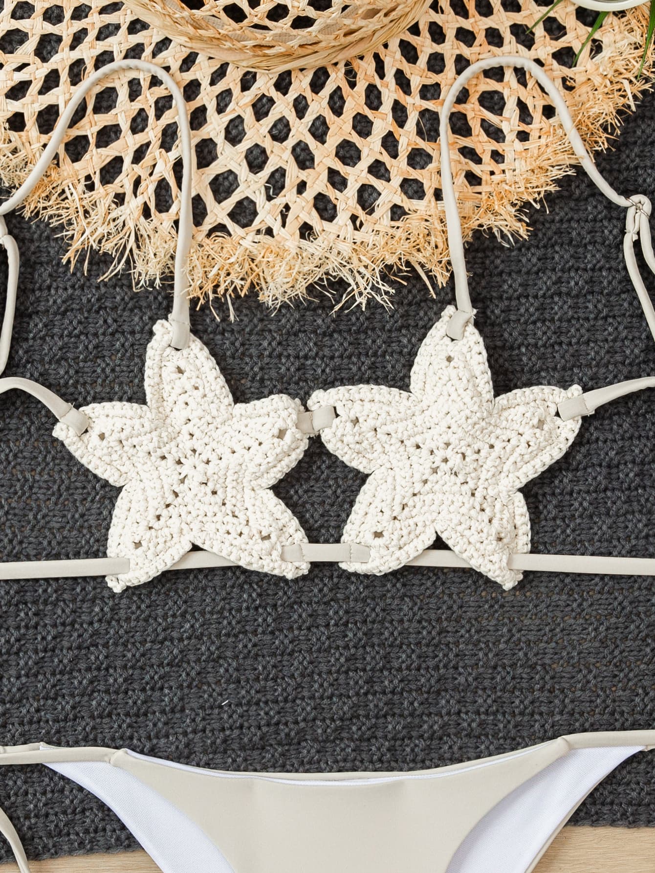 NURO Braided hollow five-pointed star bikini
