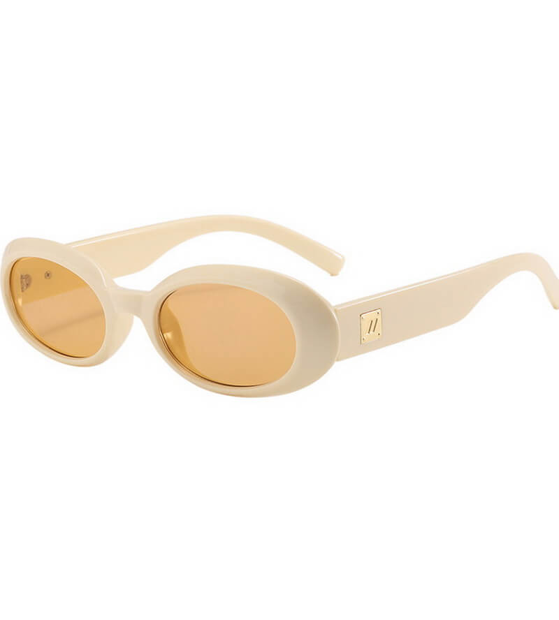 NURO Cat-Eye Ellipse Sunglasses Small Frame Retro UV400 Shades