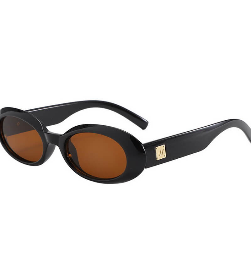 NURO Cat-Eye Ellipse Sunglasses Small Frame Retro UV400 Shades