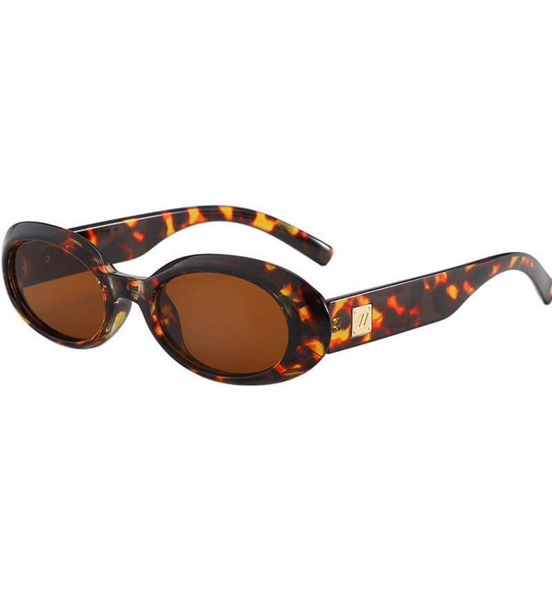 NURO Cat-Eye Ellipse Sunglasses Small Frame Retro UV400 Shades