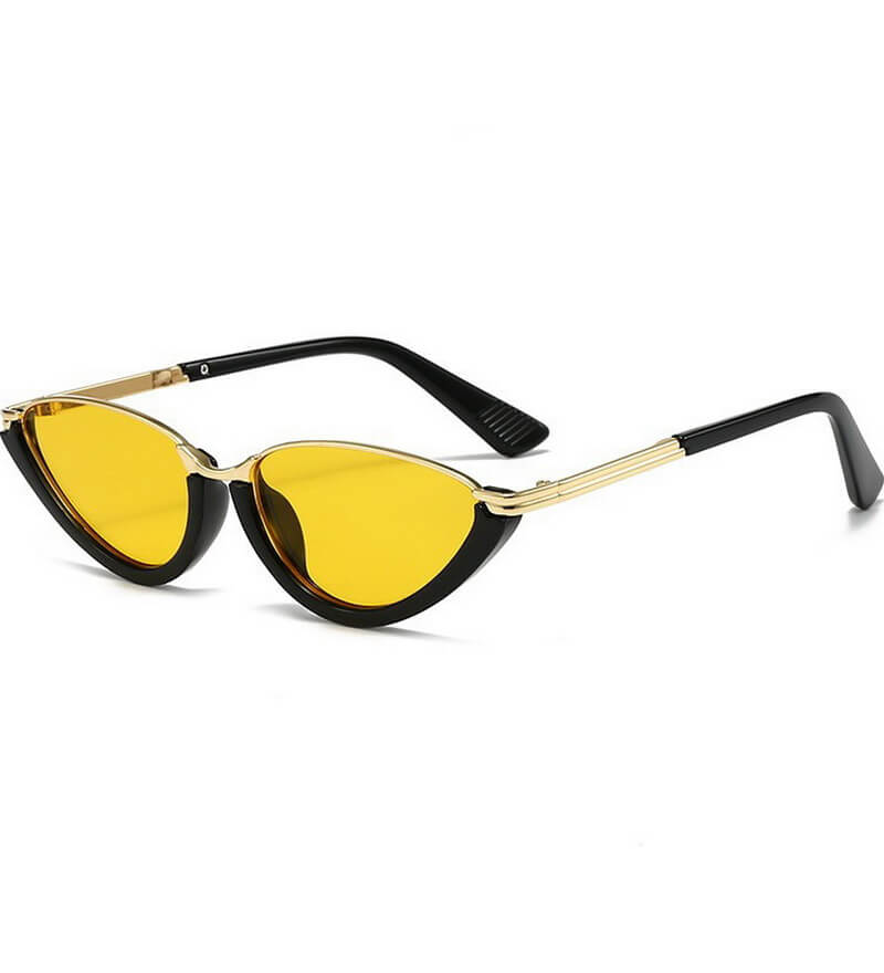 NURO Cat-Eye Semi-Rimless Sunglasses Retro Butterfly Frame UV400 Shades