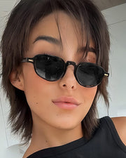 NURO Cat-Eye Square Sunglasses Retro Small Frame UV400 Shades