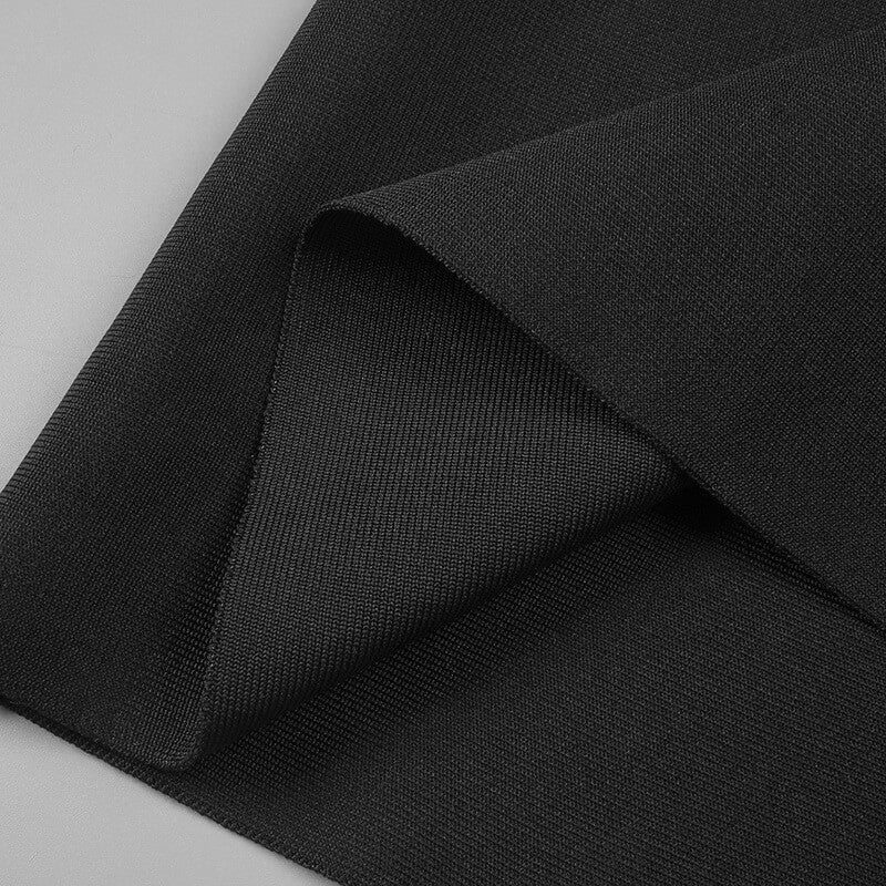 NURO Crisscross Strap Long Sleeve Knit Bodycon Maxi Dress