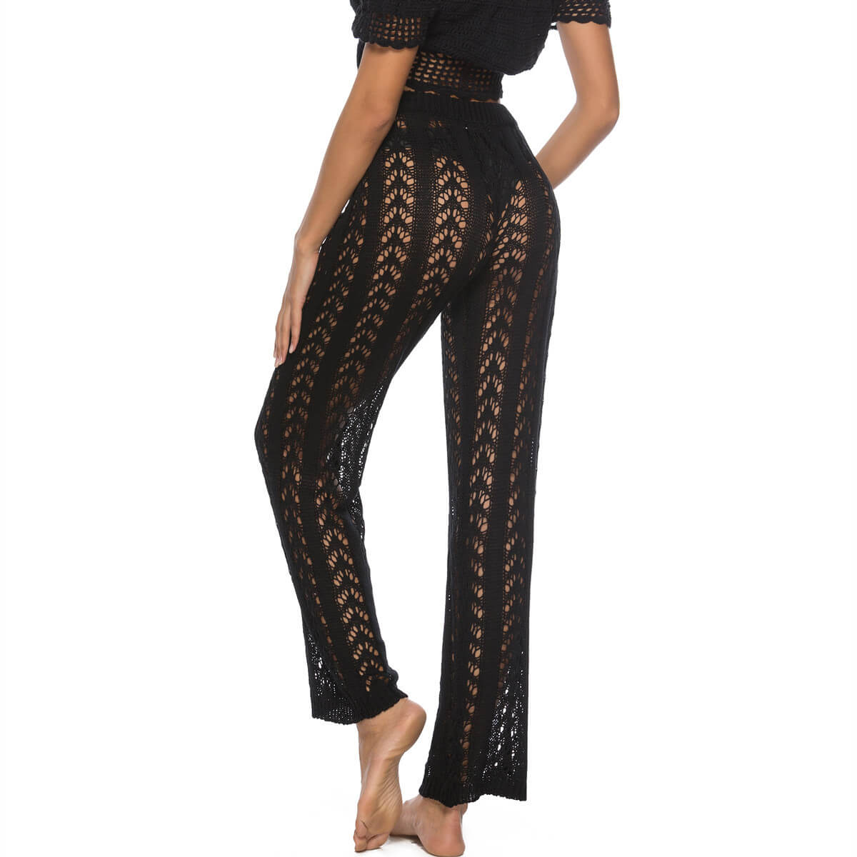NURO Crochet Beach Pants – Loose Wide-Leg Cover-Up