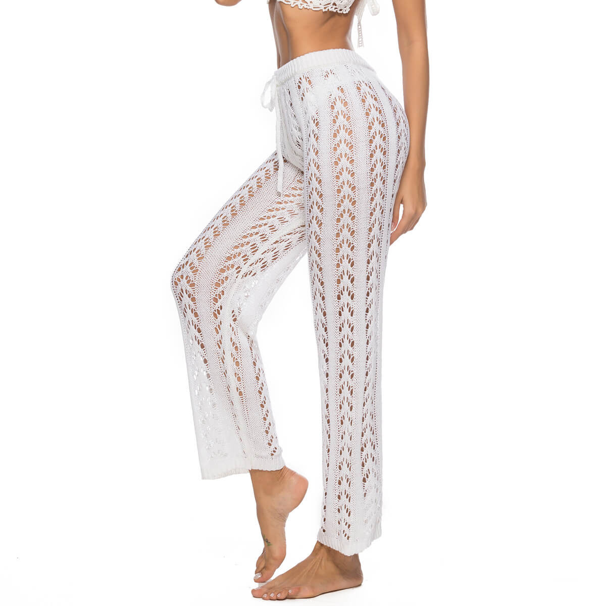 NURO Crochet Beach Pants – Loose Wide-Leg Cover-Up