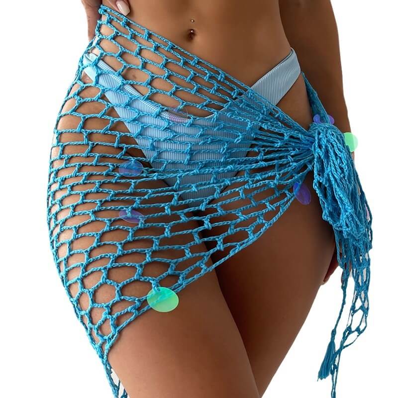 NURO Crochet Sequin Bikini Cover-Up Dress