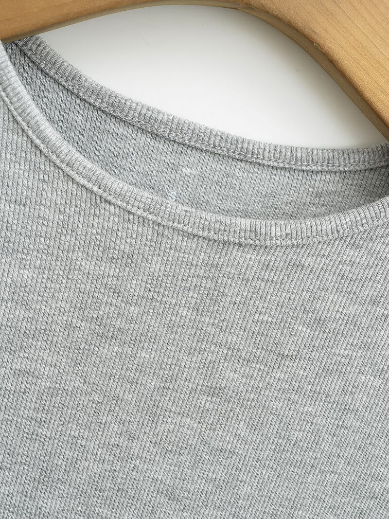 NURO Cropped Ribbed Slim Fit T-Shirt for Women