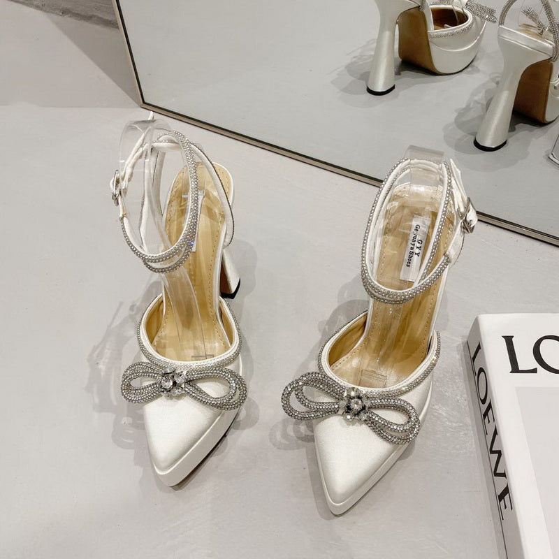 NURO Crystal Bow Over The Knee Boots for Women and Men