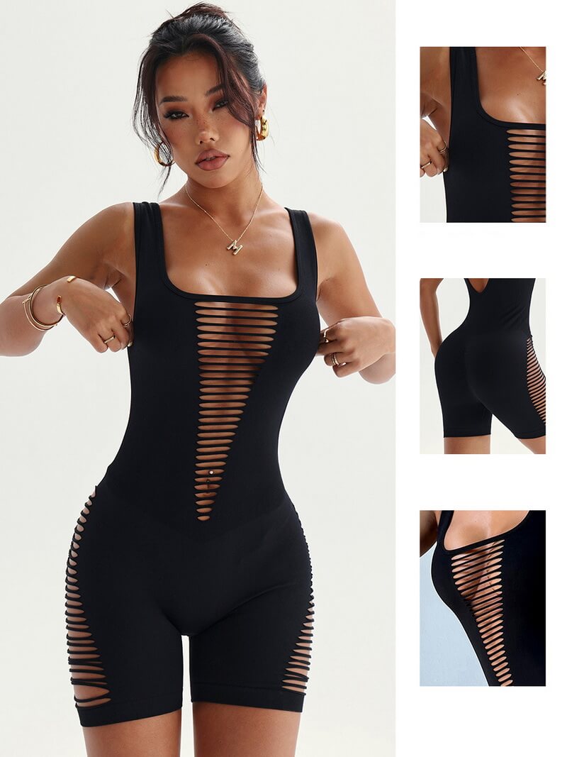 NURO Cutout Seamless Yoga Bodysuit