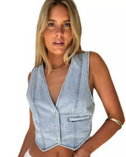 NURO Denim Vest for Women