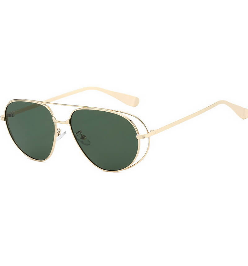 NURO Double Bridge Aviator Sunglasses UV400 Pilot Style Shades