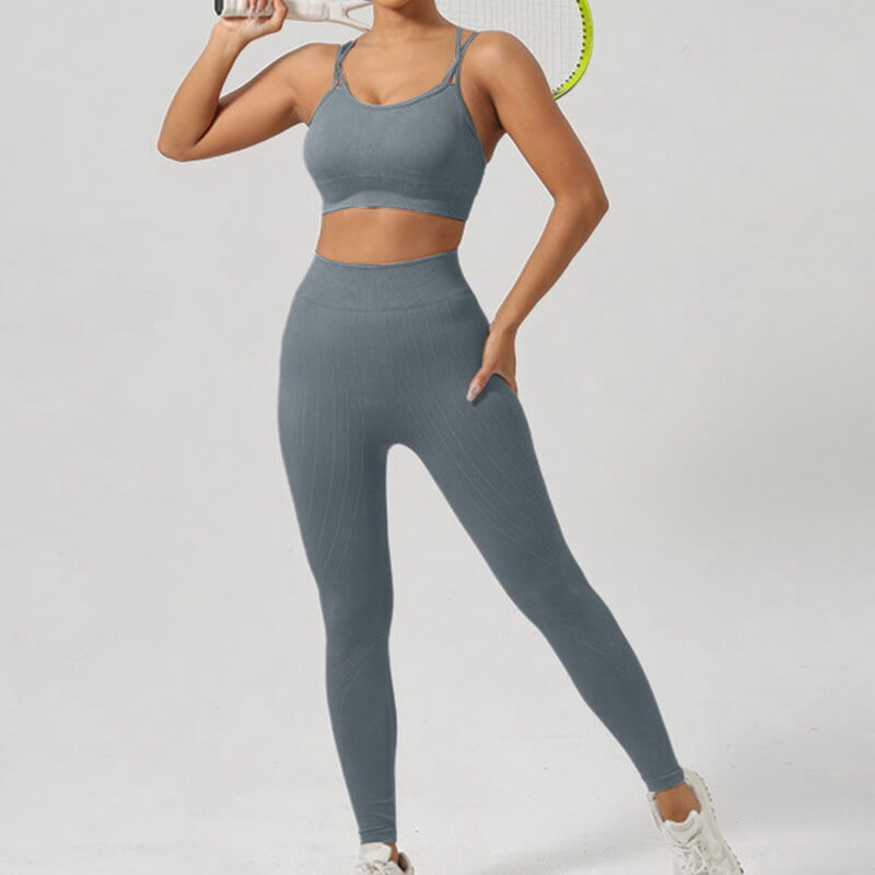 NURO Double Strap Seamless Yoga Set