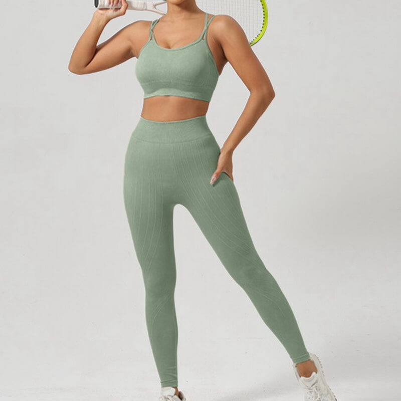 NURO Double Strap Seamless Yoga Set