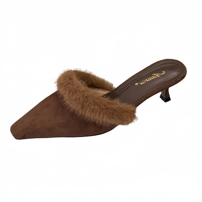 NURO Faux Fur Lined Platform Loafers for Women