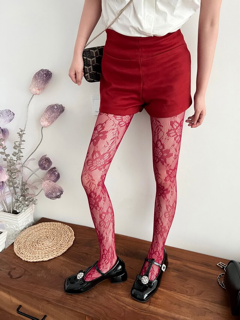 NURO Floral Fishnet Sheer Tights for Women