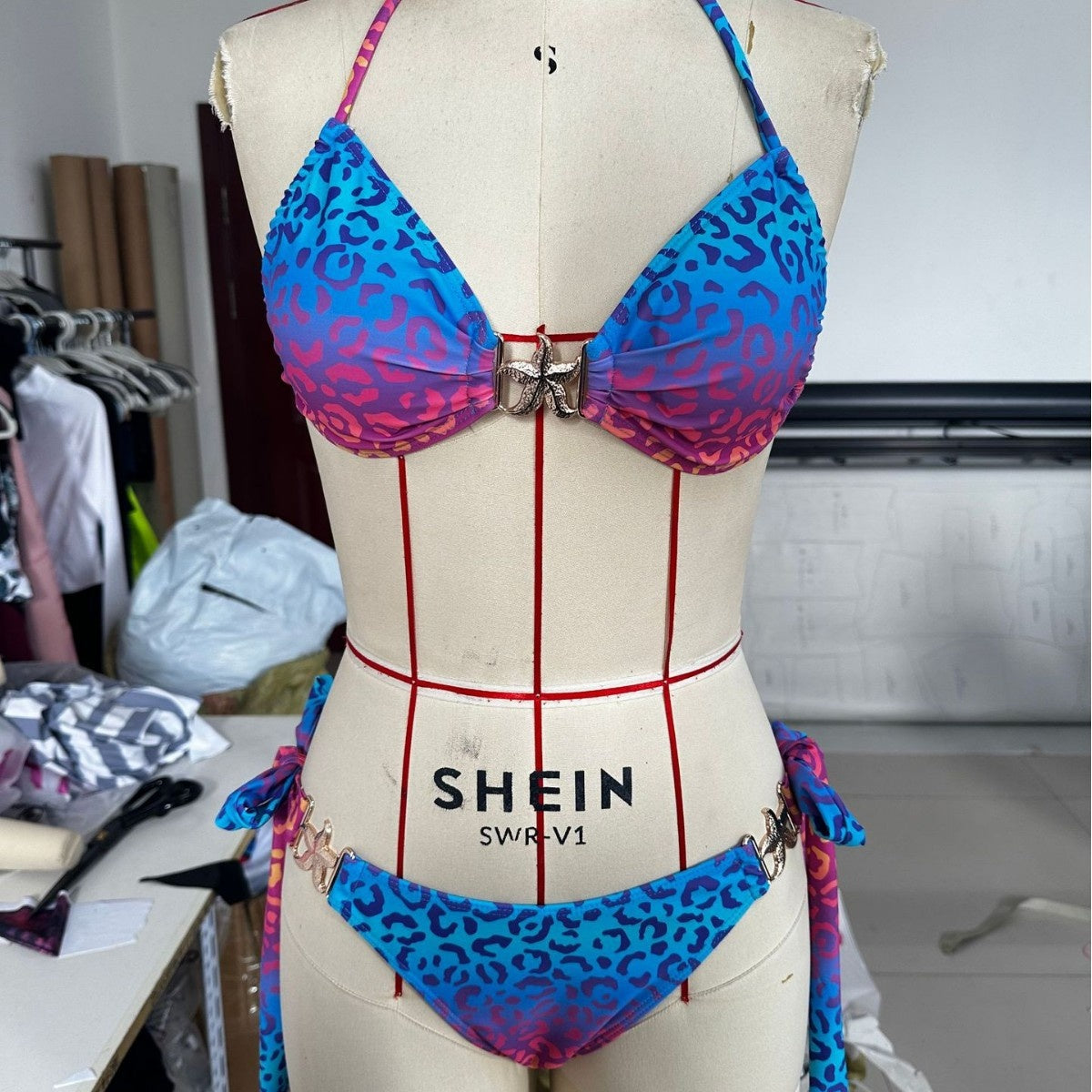 NURO Floral Print Open-Back One-Piece Swimsuit