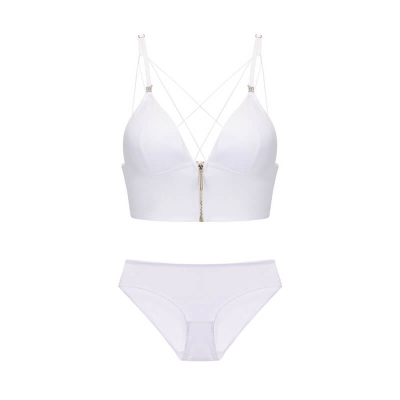 NURO Front Closure Bralette - Seamless Triangle Cup Comfort Bra