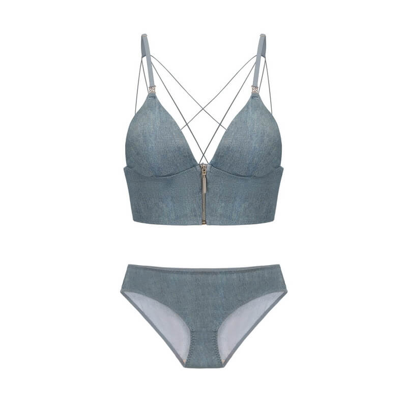 NURO Front Closure Bralette - Seamless Triangle Cup Comfort Bra