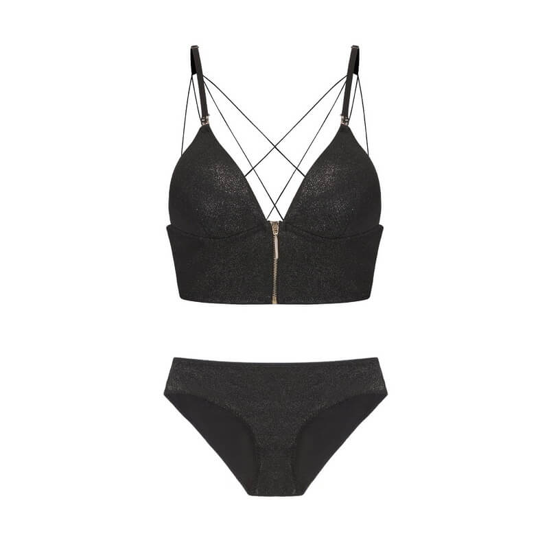 NURO Front Closure Bralette - Seamless Triangle Cup Comfort Bra