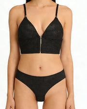 NURO Front Closure Bralette - Seamless Triangle Cup Comfort Bra