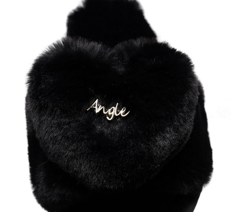 NURO Heart Plush Slide Slippers for Women