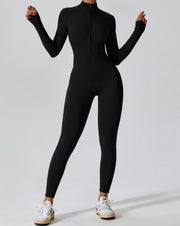 NURO Women's Long Sleeve Seamless Workout Bodysuit