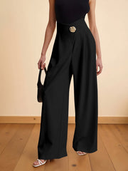 NURO High-Waisted Wide Leg Pocket Pants for Women