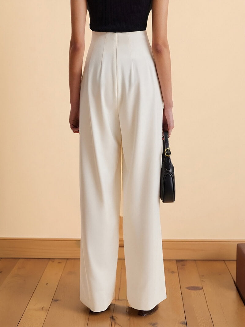NURO High-Waisted Wide Leg Pocket Pants for Women