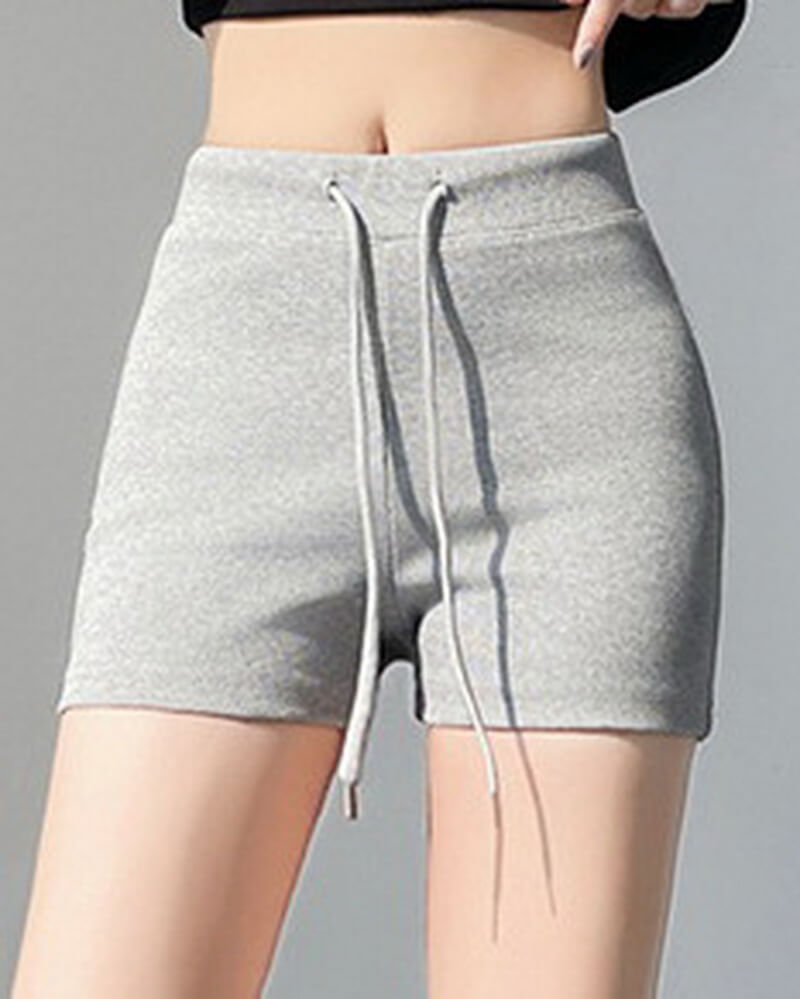 NURO High Waist Tapered Leggings - Tie Detail Workout Shorts