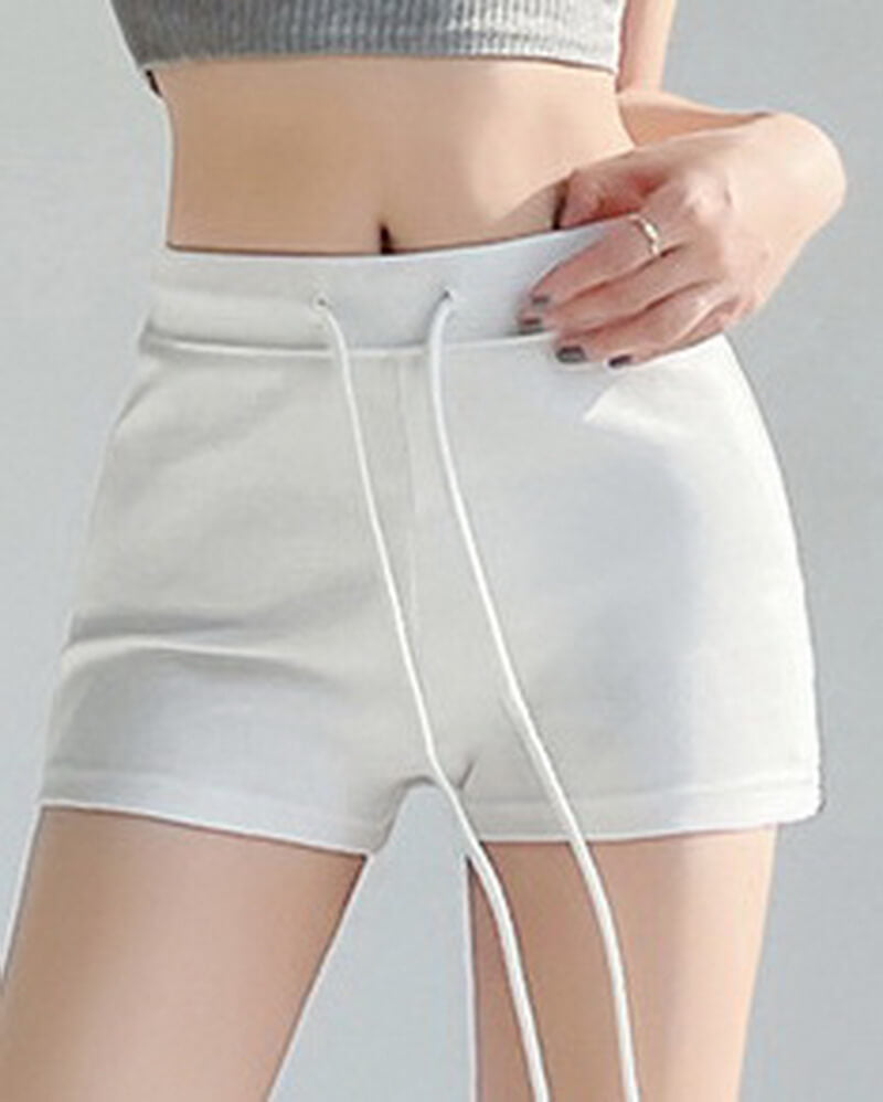 NURO High Waist Tapered Leggings - Tie Detail Workout Shorts