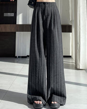 NURO High Waist Wide-Leg Stripe Pants for Women
