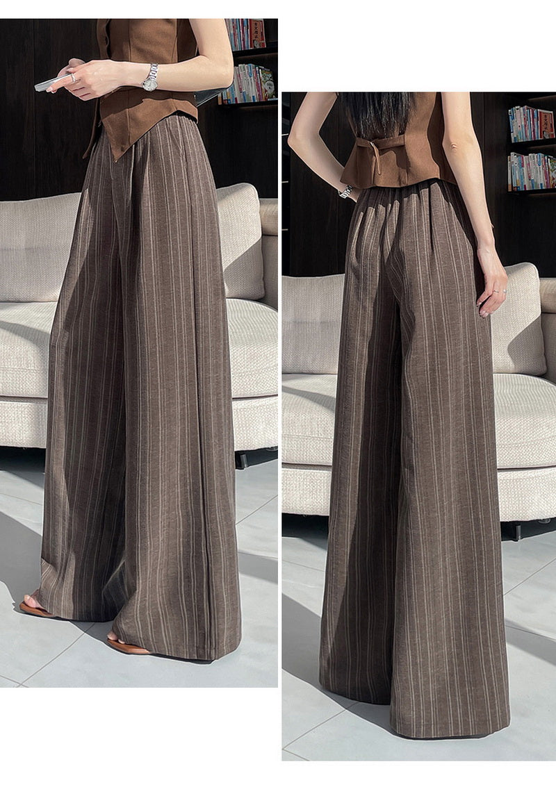 NURO High Waist Wide-Leg Stripe Pants for Women