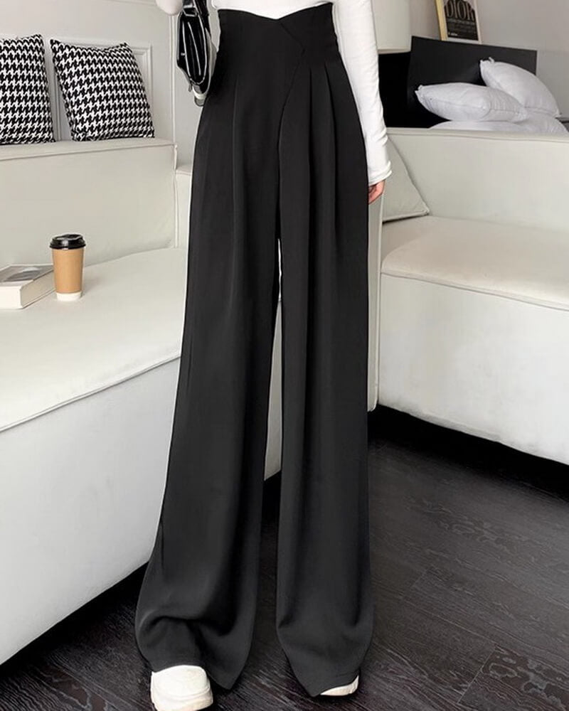 NURO High Waist Wide Leg Trousers for Women