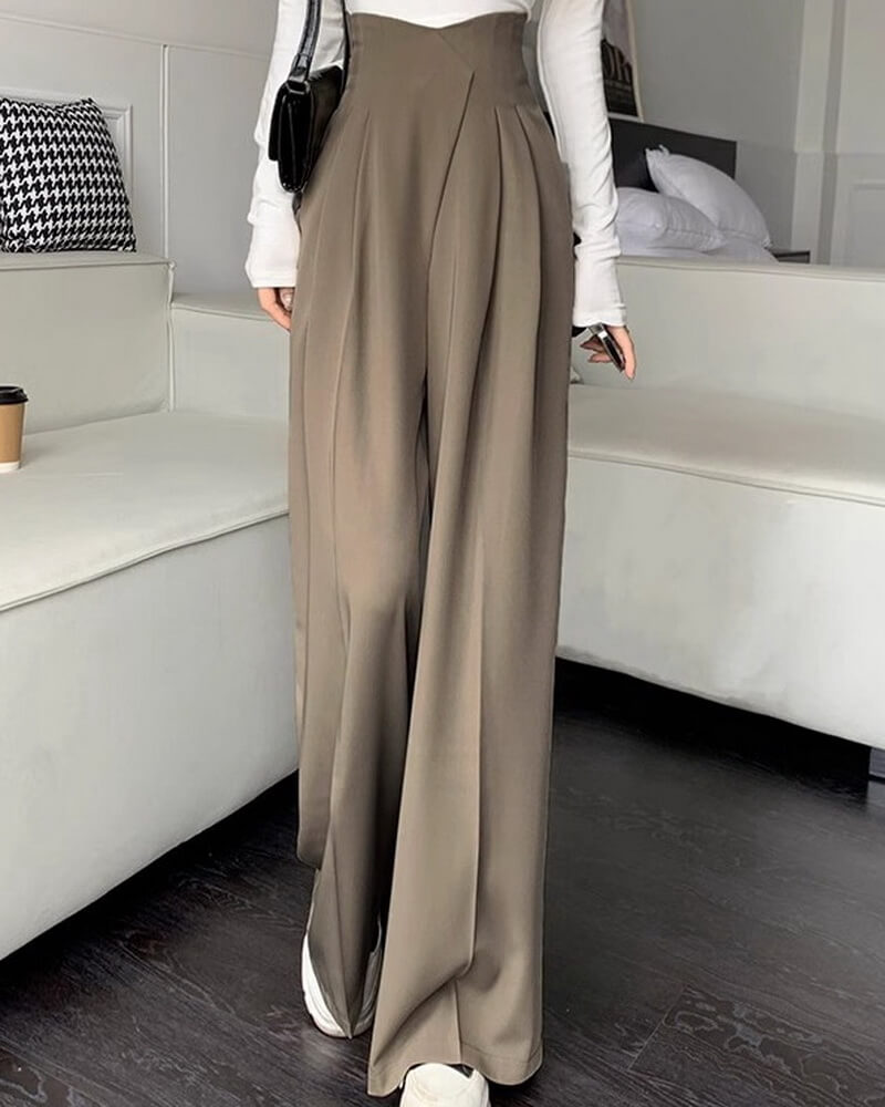 NURO High Waist Wide Leg Trousers for Women