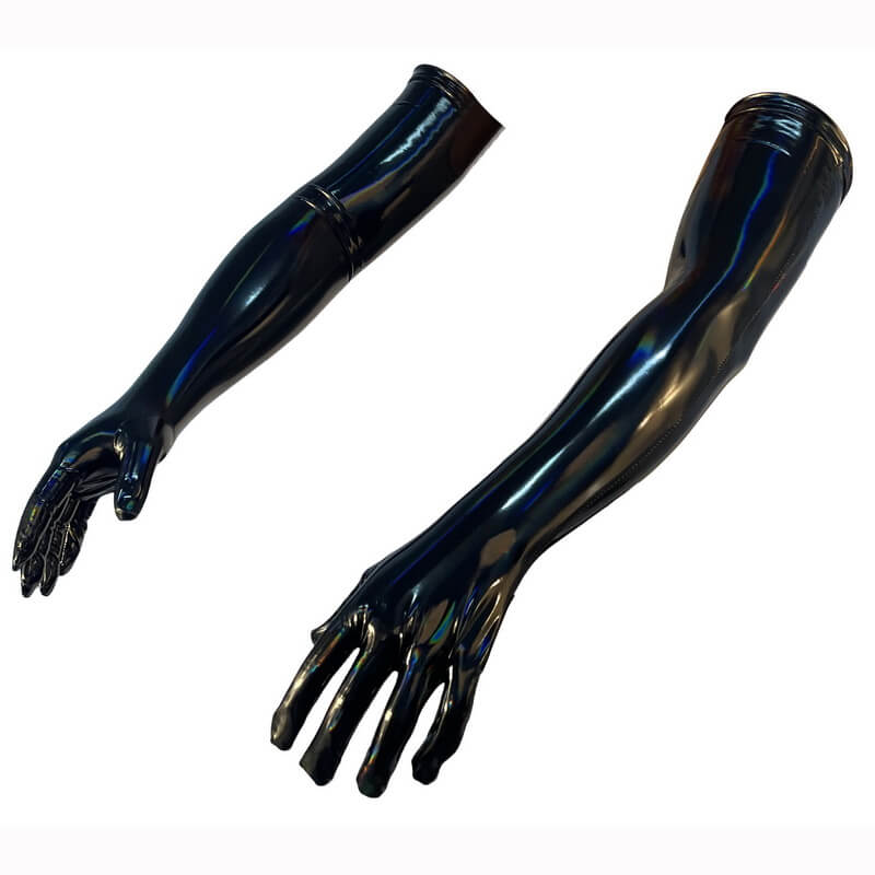 NURO Iridescent Faux Leather Gloves High Elasticity Glossy Fashion Gloves
