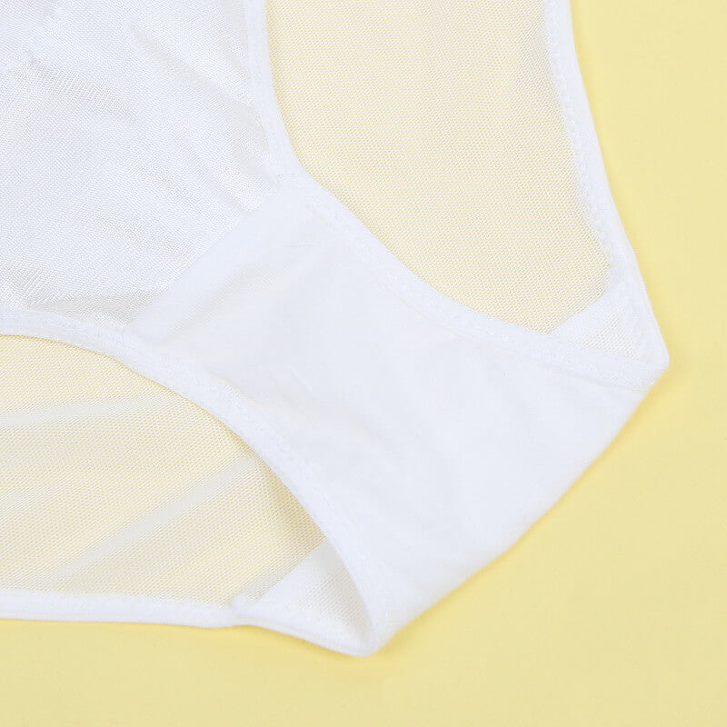 NURO Lace Heart Pattern Underwire Bra Set