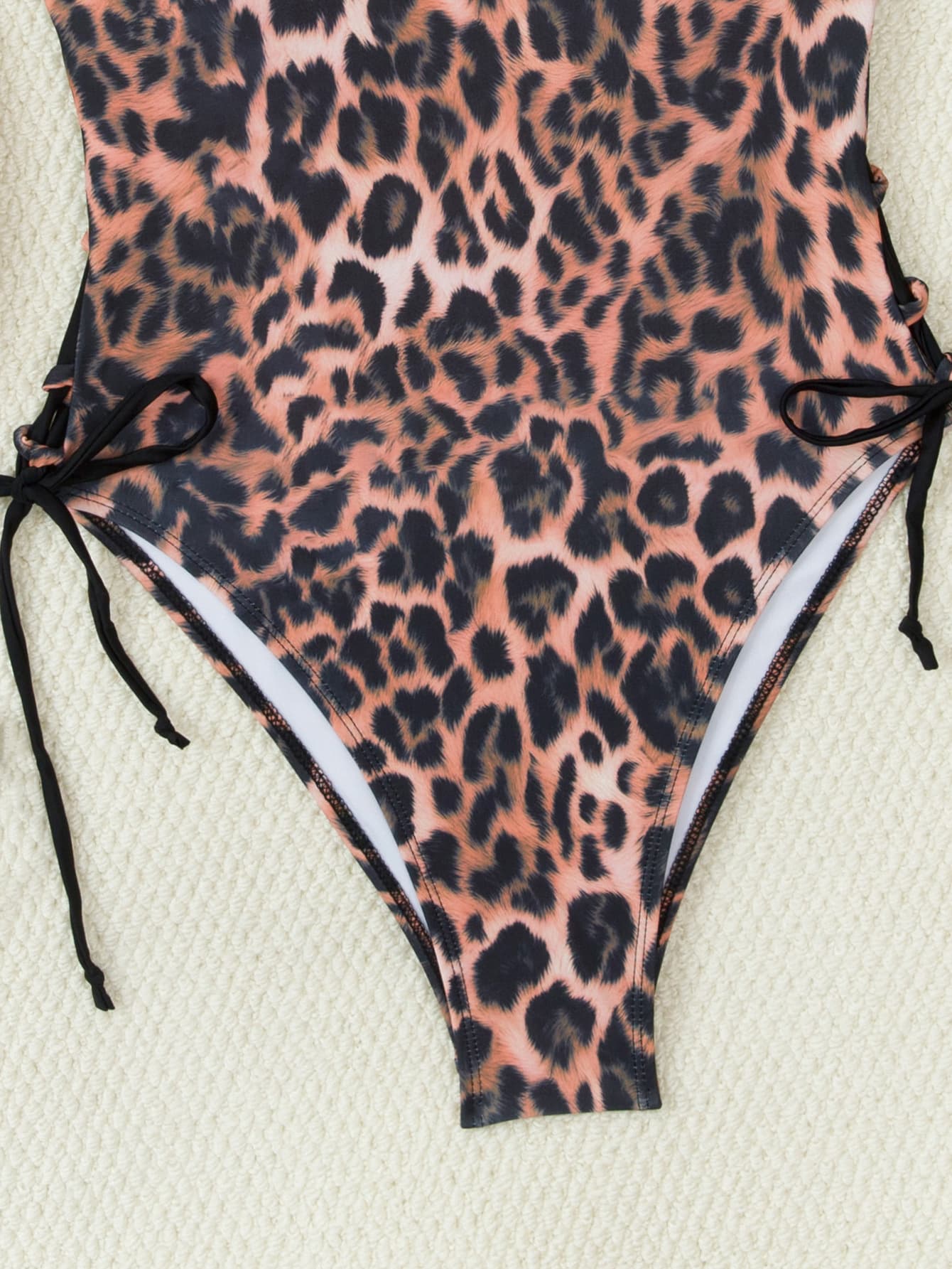 NURO Leopard Print One Piece Swimsuit Sexy Plunge Bathing Suit