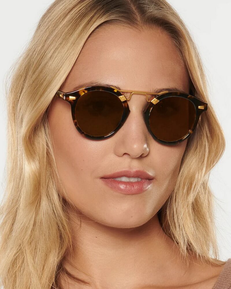 NURO Leopard Print Round Sunglasses Retro Fashion UV400 Shades