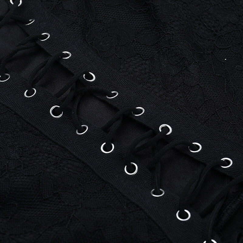 NURO Long Sleeve Lace-Up Detail Slim Fit Jumpsuit