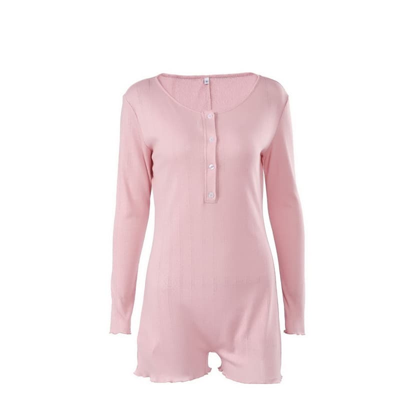 NURO Long Sleeve Romper Jumpsuit One Piece Sleepwear Pajama