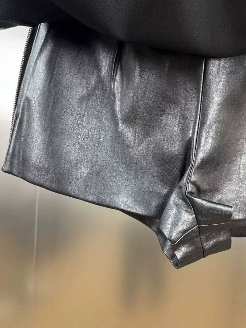 NURO Low-Rise Side-Zip Shorts