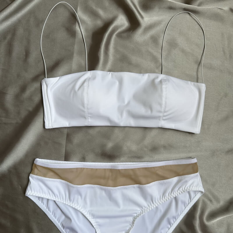 NURO Low Back Strapless Bandeau Bra - Seamless Comfort Light Support