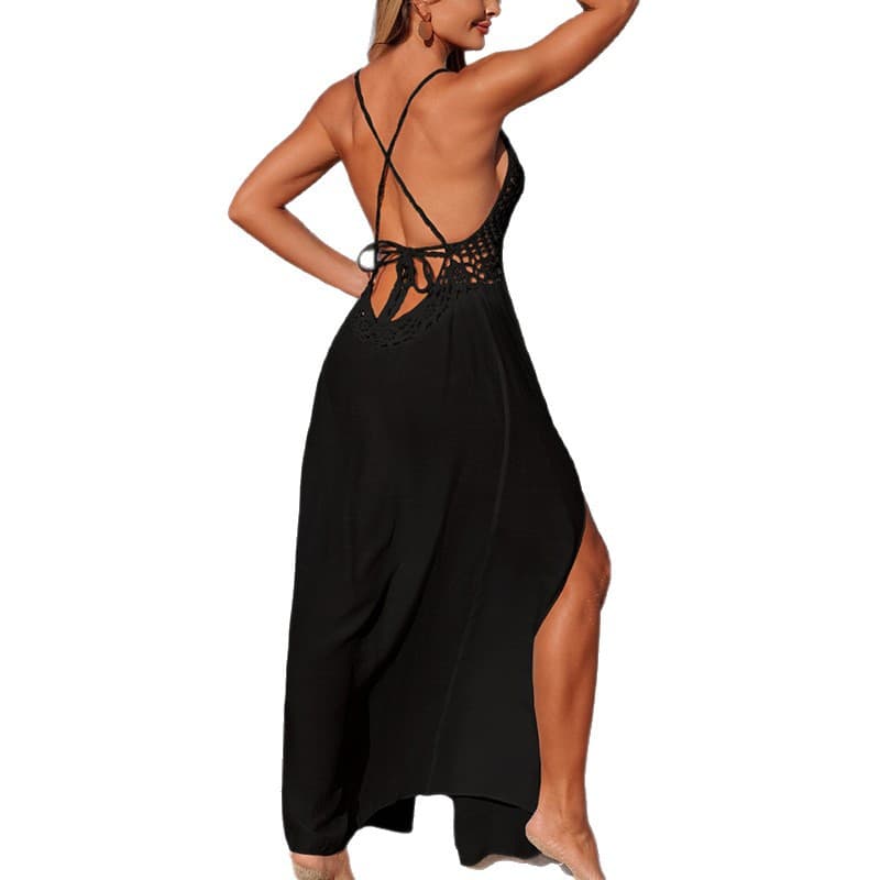 NURO Lrregular split ends Solid Color Bikini Set Two Piece Swimsuit High Stretch