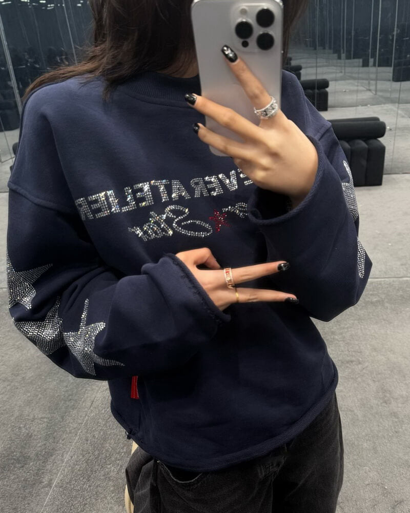 NURO Men's & Women's Casual Loose Fit Geometric 3D Print Long Sleeve Crewneck Sweatshirt