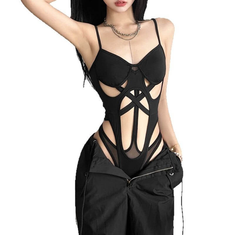 NURO Mesh Halter Bodysuit